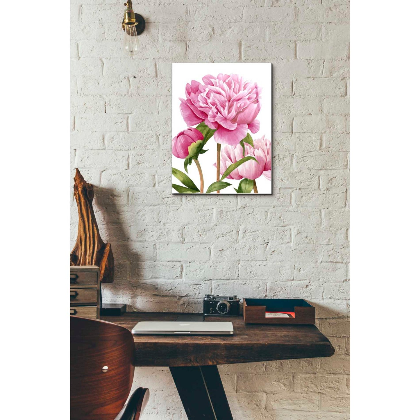 Epic Art 'Winsome Peonies II' by Grace Popp Acrylic Glass Wall Art,12x16