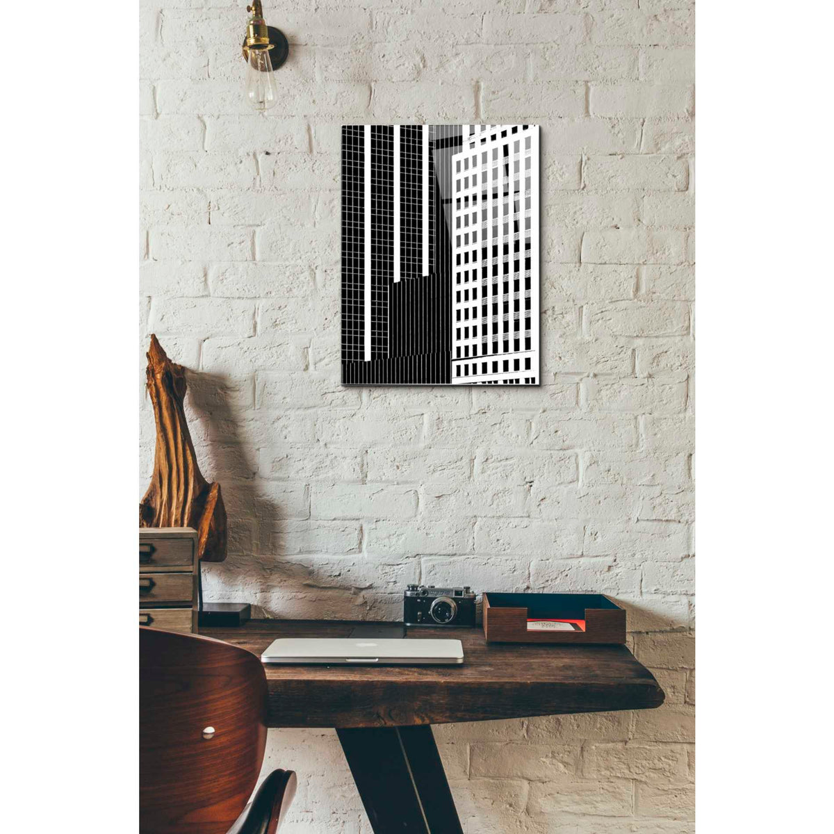 Epic Art 'NYC in Pure B&W II' by Jeff Pica Acrylic Glass Wall Art,12x16