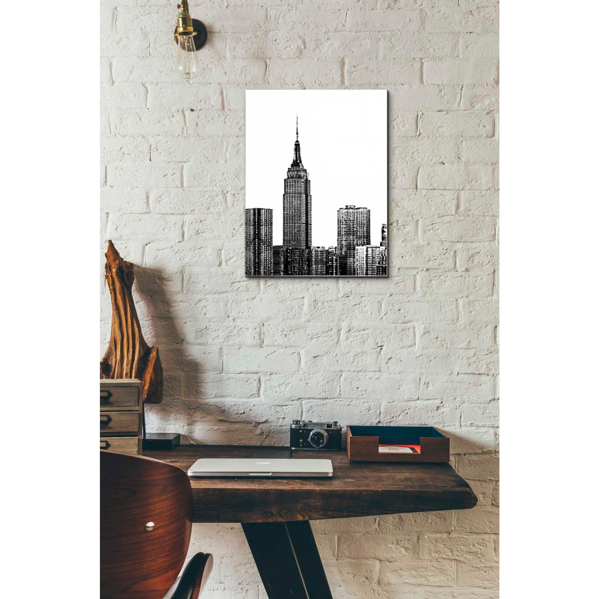 Epic Art 'NYC in Pure B&W XVIII' by Jeff Pica Acrylic Glass Wall Art,12x16