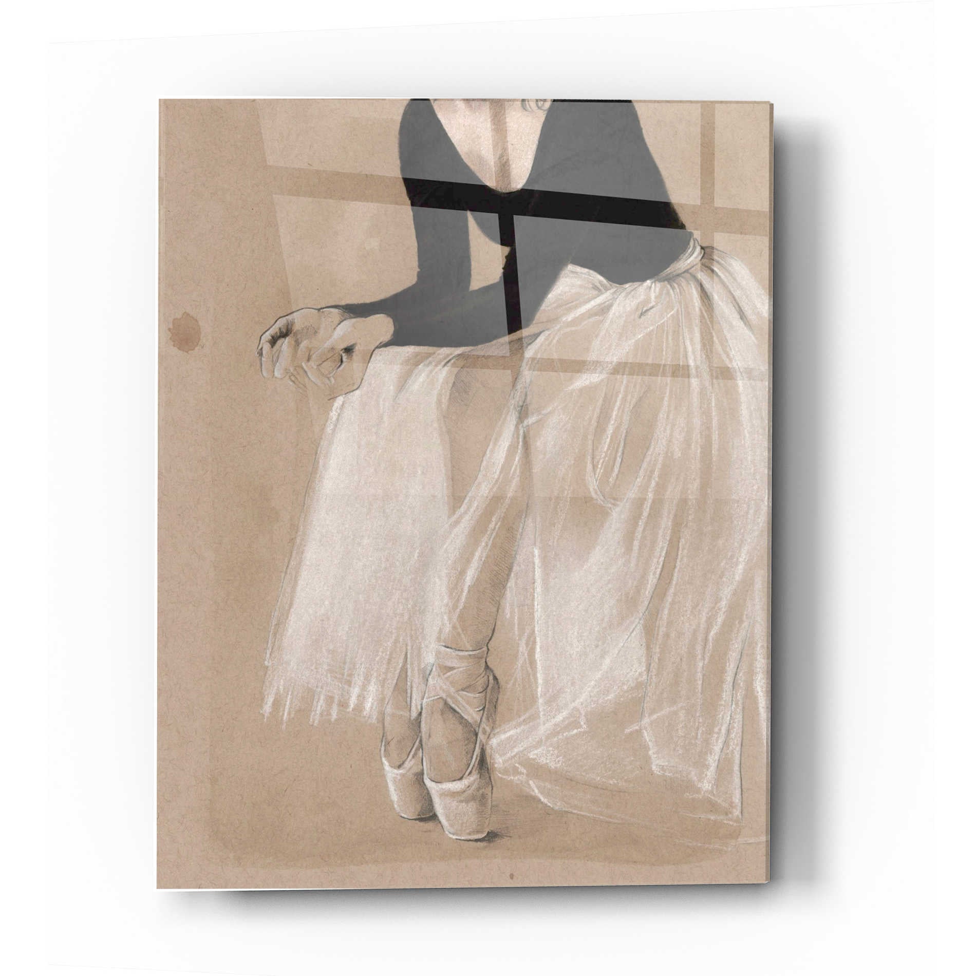 Epic Art 'Ballet Study I' by Jennifer Paxton Acrylic Glass Wall Art,12x16