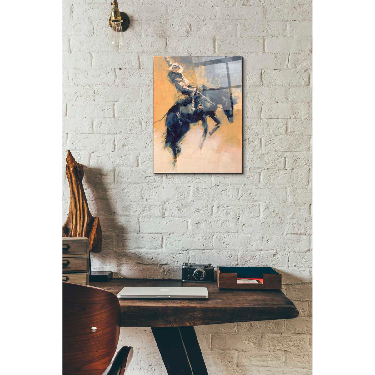 Epic Art 'Mood Indigo III' by Julie T. Acrylic Glass Wall Art,12x16