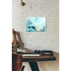 Epic Art 'Aqua Wave Form II' by June Erica Acrylic Glass Wall Art,12x16