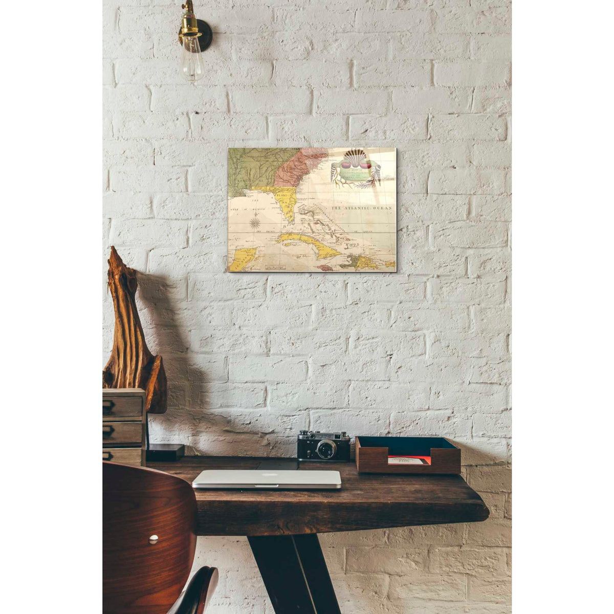 Epic Art 'Map of Carolina, Florida & the Bahama Islands' by Mark Catesby Acrylic Glass Wall Art,12x16