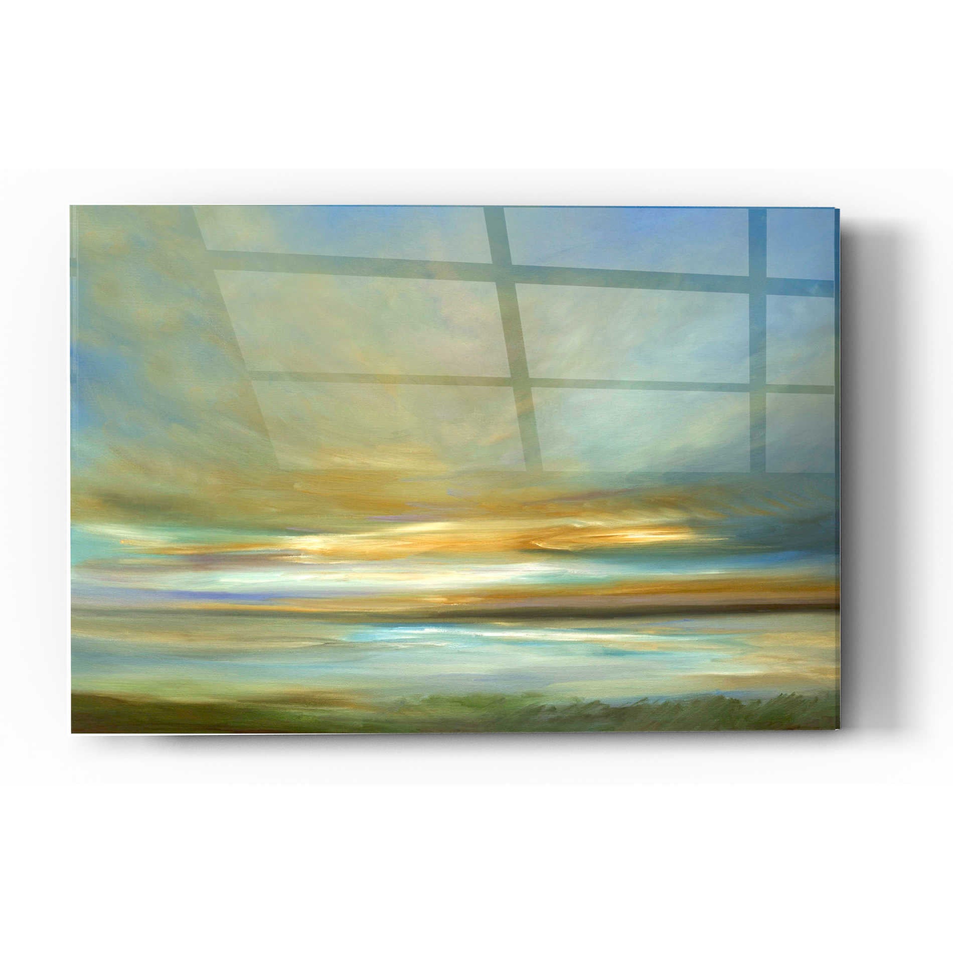 Epic Art 'Light on the Dunes' by Sheila Finch Acrylic Glass Wall Art,12x16