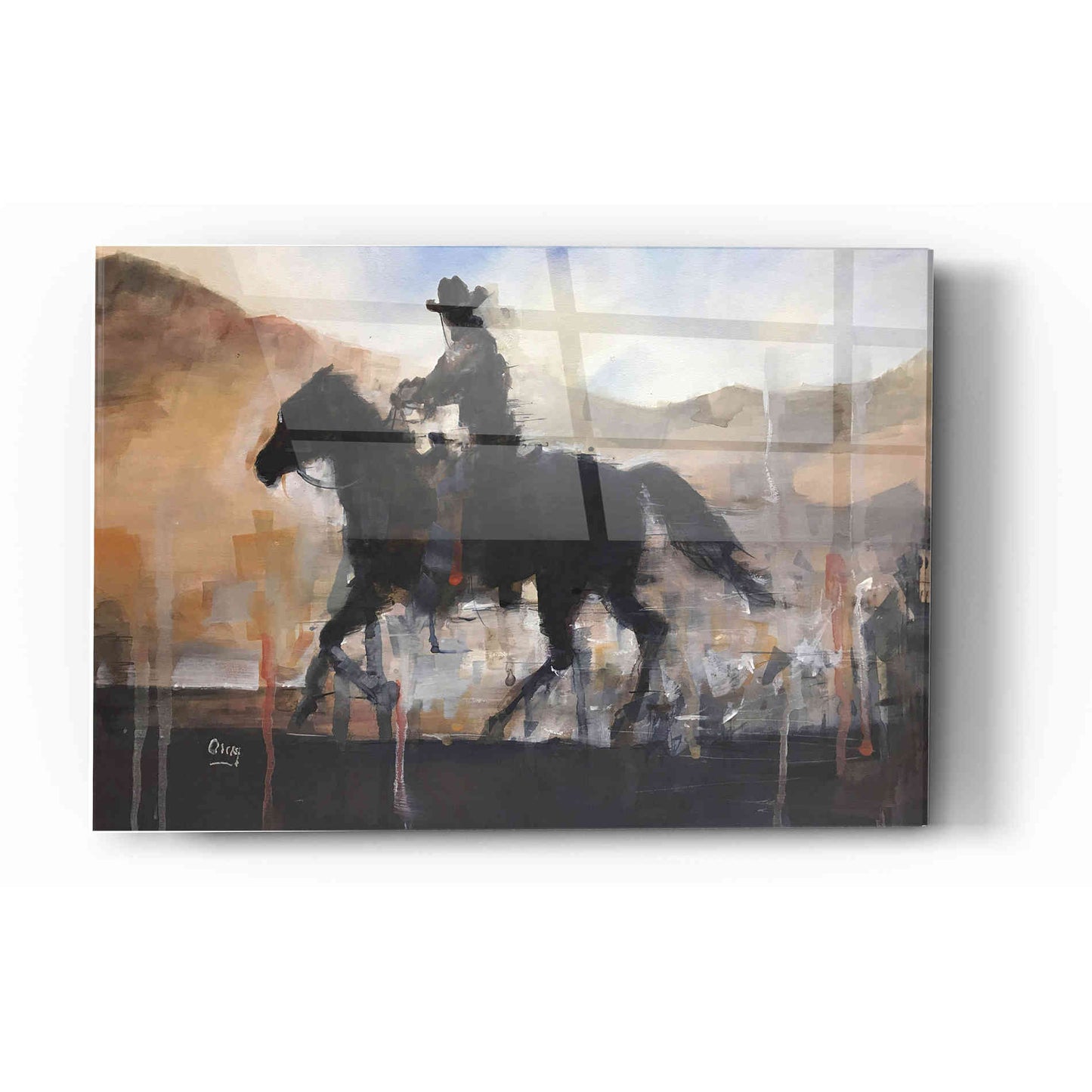Epic Art 'The Chase' by Oscar Alvarez Pardo, Acrylic Glass Wall Art,12x16