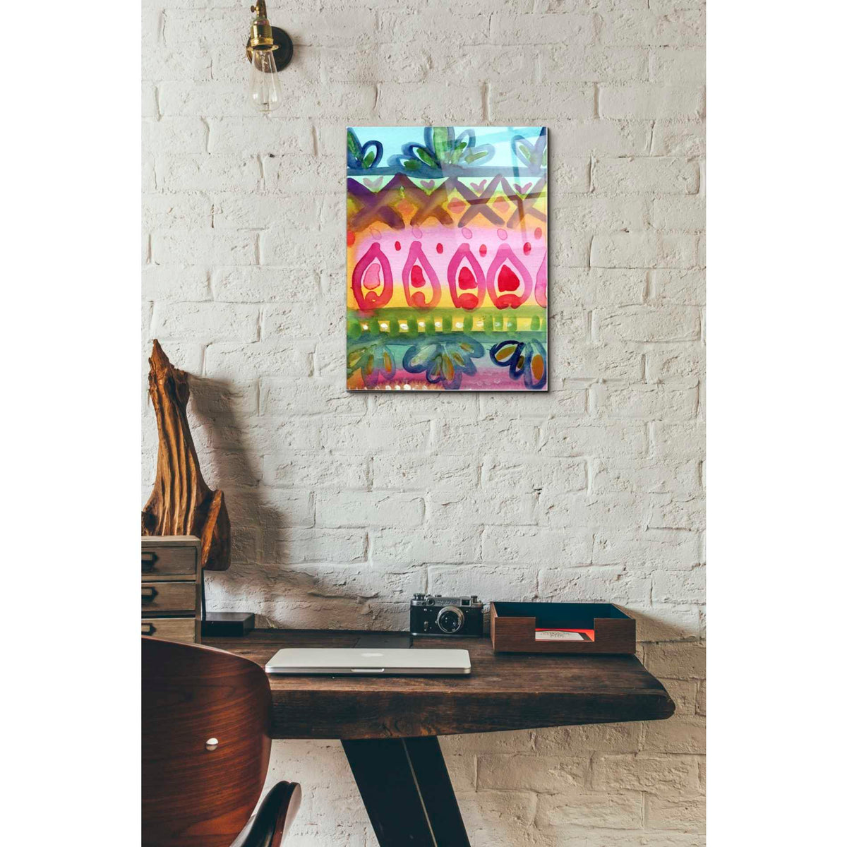 Epic Art 'Fiesta IV' by Linda Woods, Acrylic Glass Wall Art,12x16