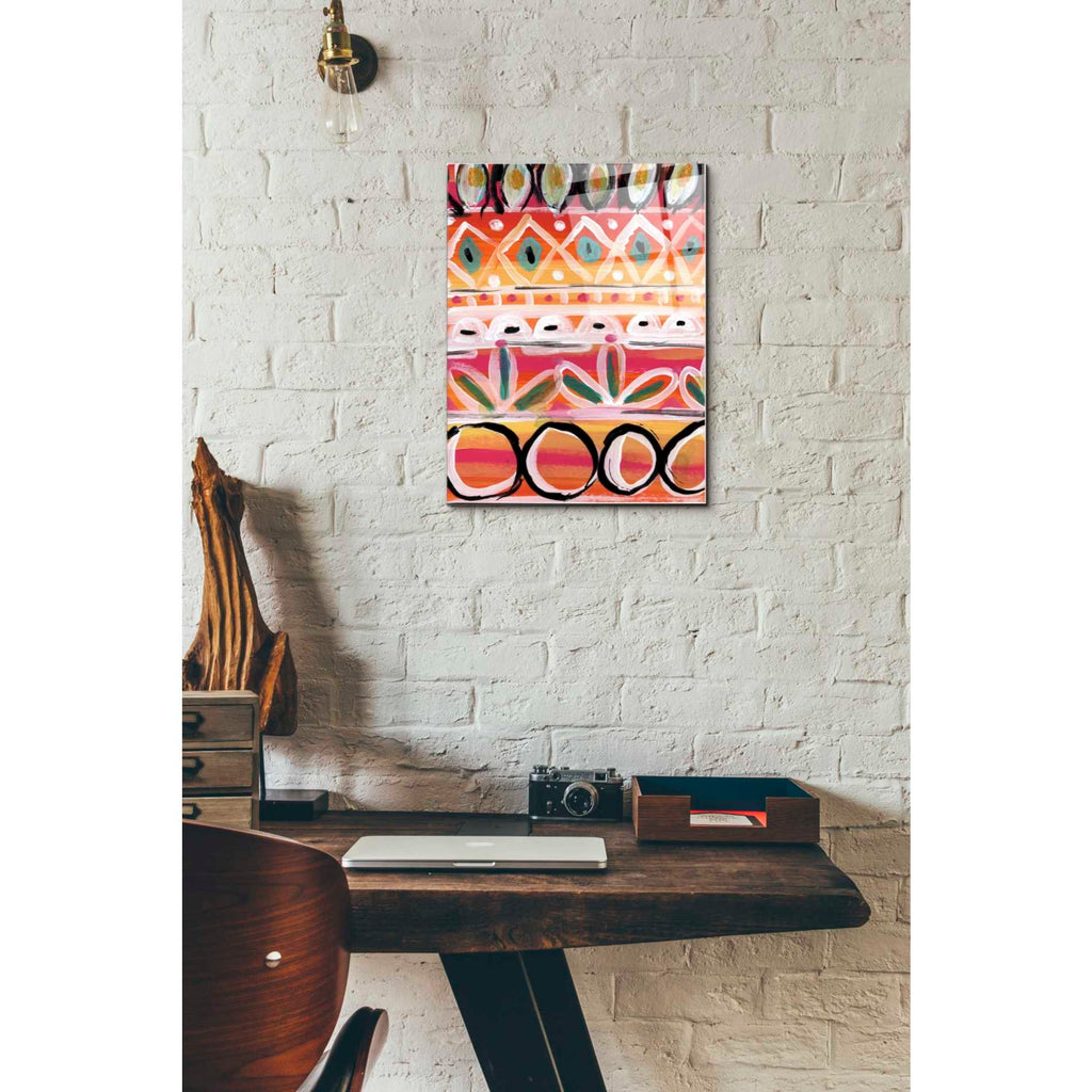 Epic Art 'Fiesta V' by Linda Woods, Acrylic Glass Wall Art,12x16