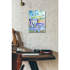 Epic Art 'Tea And Flowers I' by Linda Woods, Acrylic Glass Wall Art,12x16