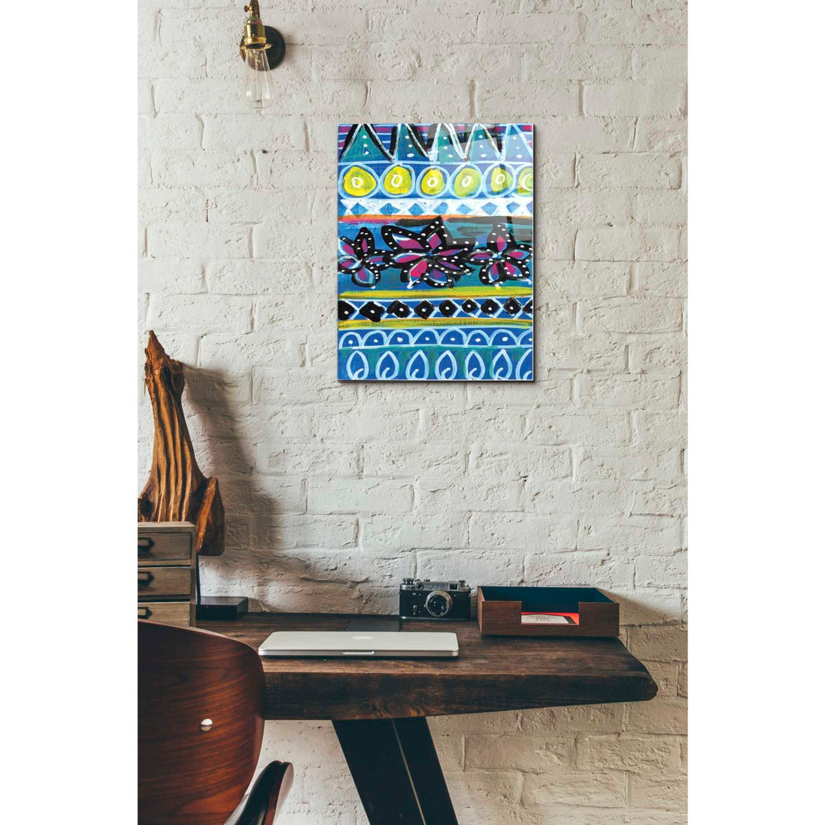 Epic Art 'Pattern Painting I' by Linda Woods, Acrylic Glass Wall Art,12x16