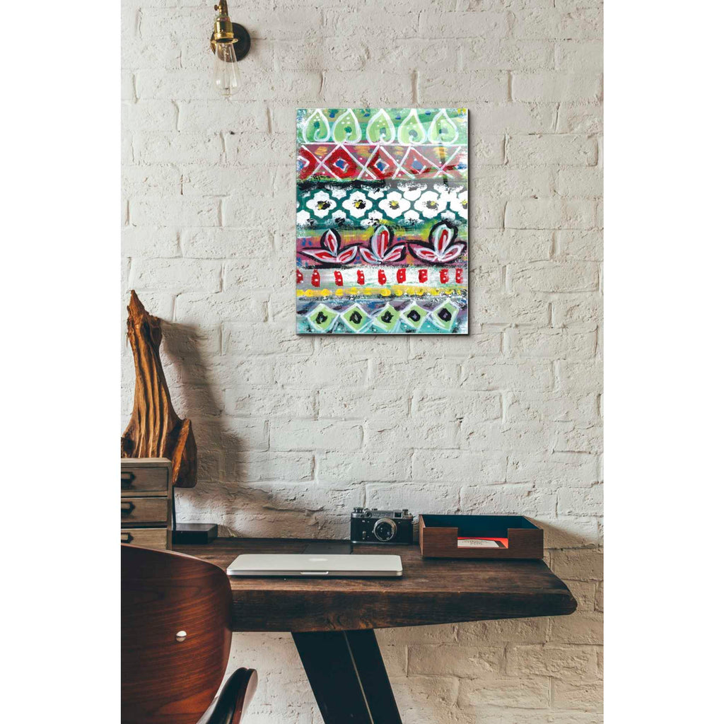 Epic Art 'Pattern Painting Ii' by Linda Woods, Acrylic Glass Wall Art,12x16