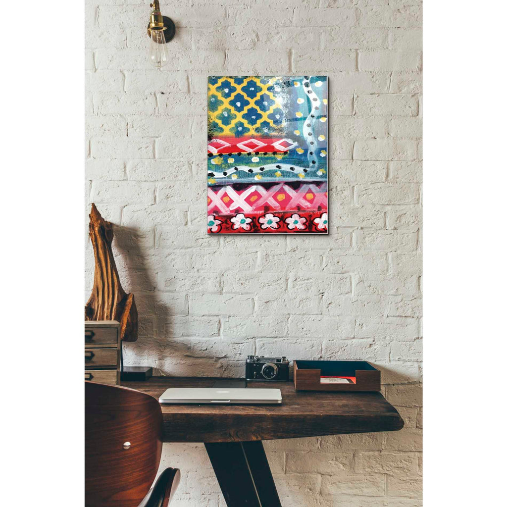 Epic Art 'Pattern Painting IV' by Linda Woods, Acrylic Glass Wall Art,12x16