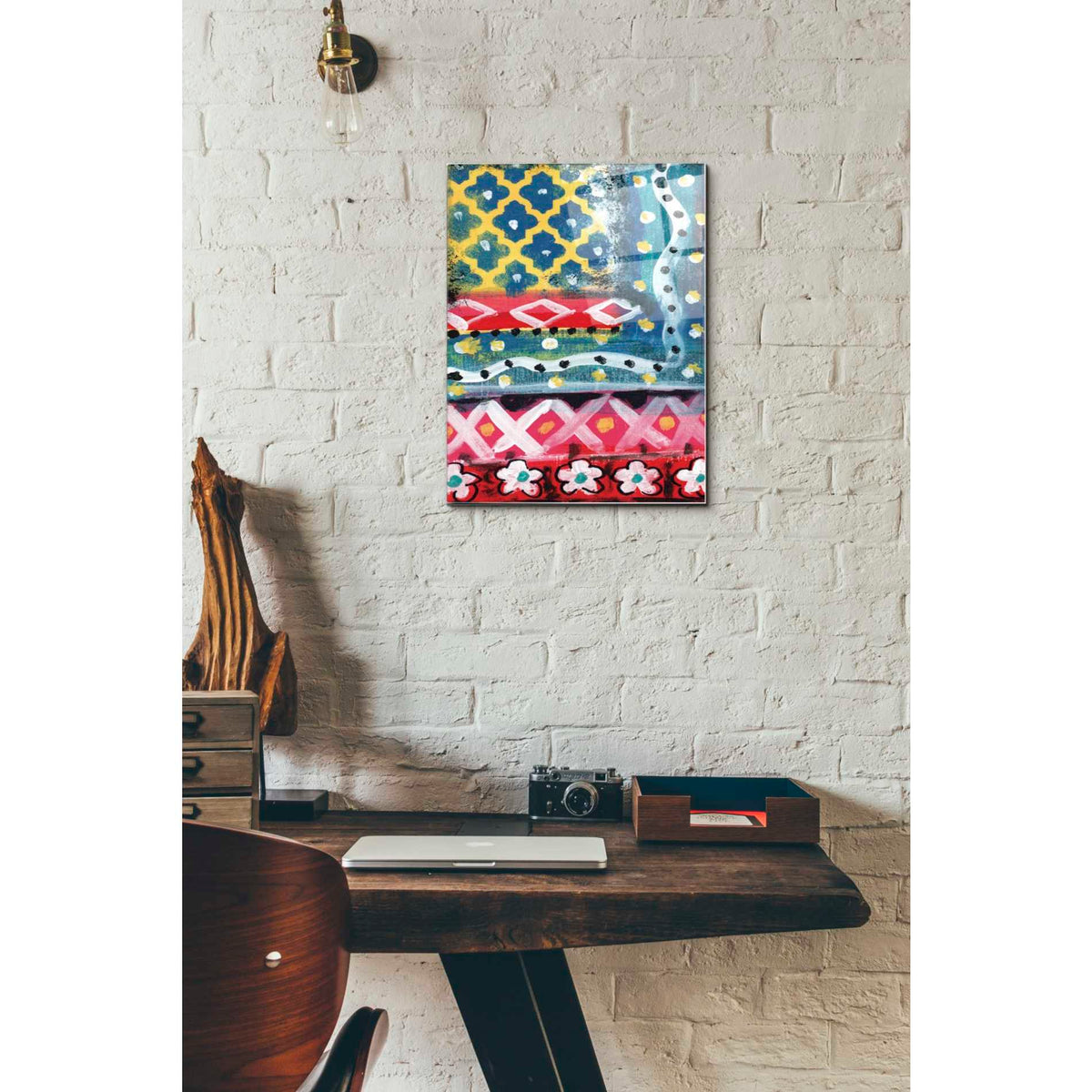Epic Art 'Pattern Painting IV' by Linda Woods, Acrylic Glass Wall Art,12x16