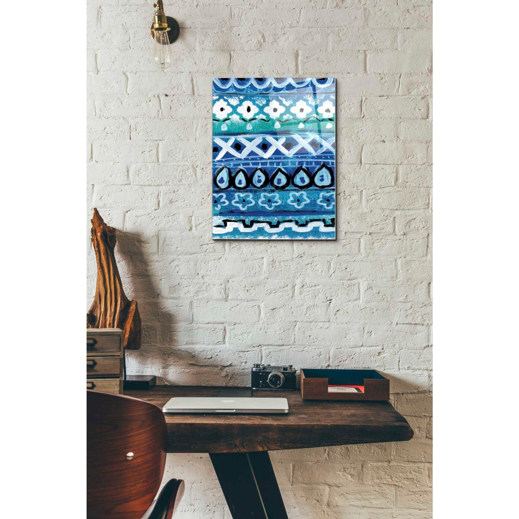 Epic Art 'Pattern Painting V' by Linda Woods, Acrylic Glass Wall Art,12x16