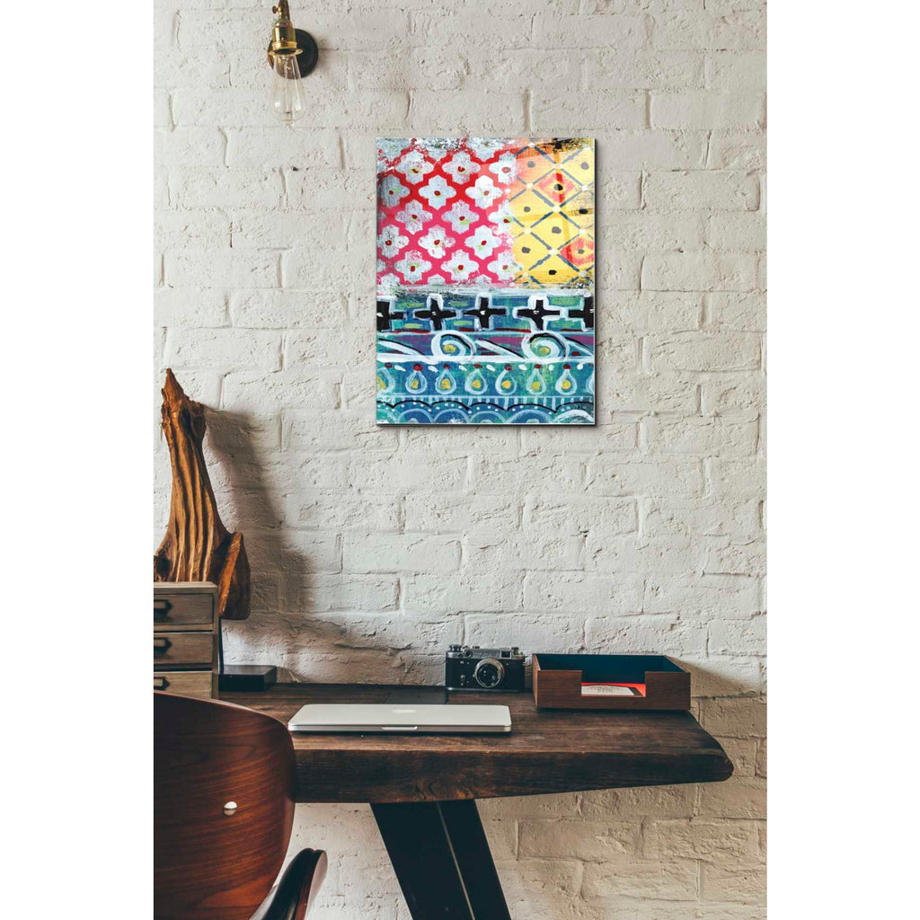 Epic Art 'Pattern Painting Vi' by Linda Woods, Acrylic Glass Wall Art,12x16