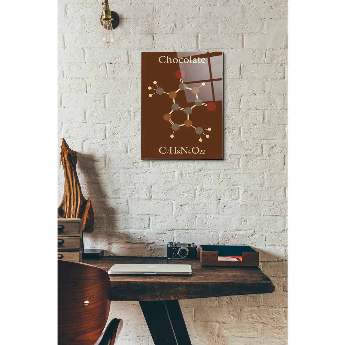 Epic Art 'Chocolate Molecule' Acrylic Glass Wall Art,12x16