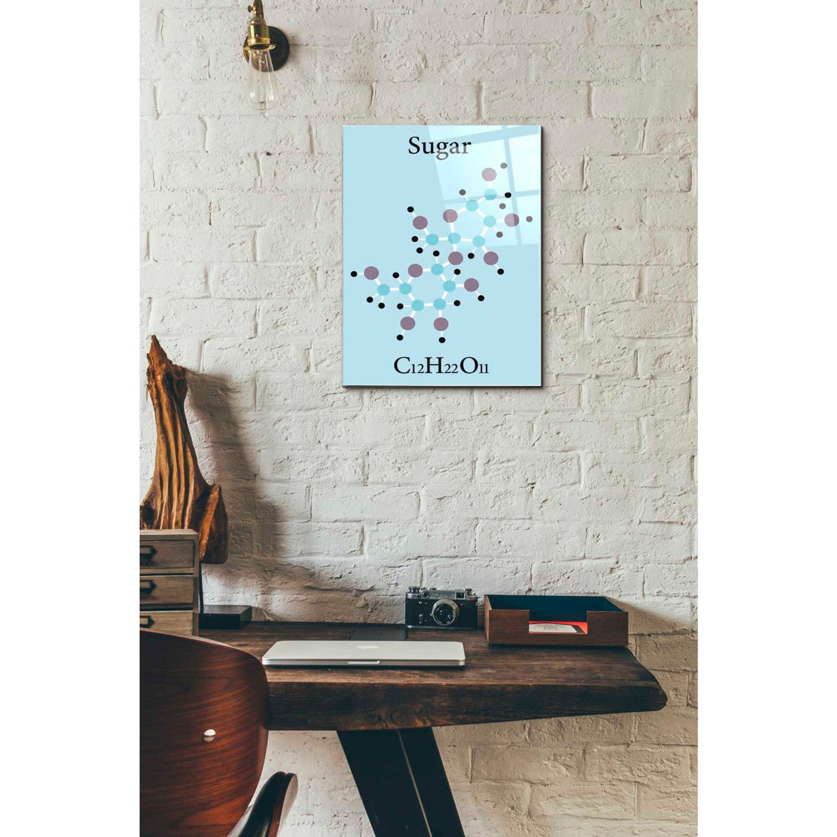 Epic Art 'Sugar Molecule' Acrylic Glass Wall Art,12x16
