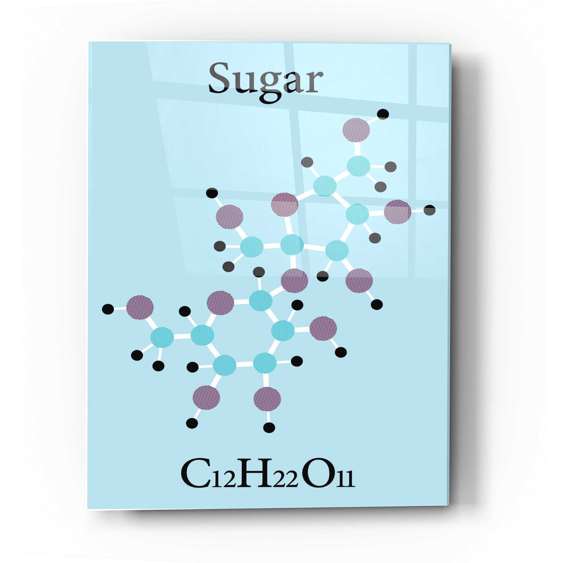 Epic Art 'Sugar Molecule' Acrylic Glass Wall Art,12x16