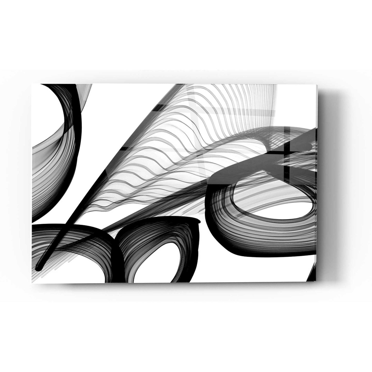 Epic Art 'Abstract Black and White 22-21' by Irena Orlov, Acrylic Glass Wall Art,12x16