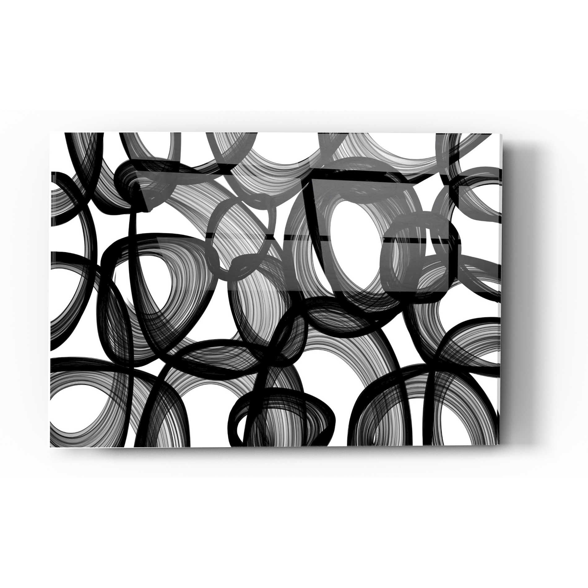 Epic Art 'Abstract Black and White 2015' by Irena Orlov, Acrylic Glass Wall Art,12x16