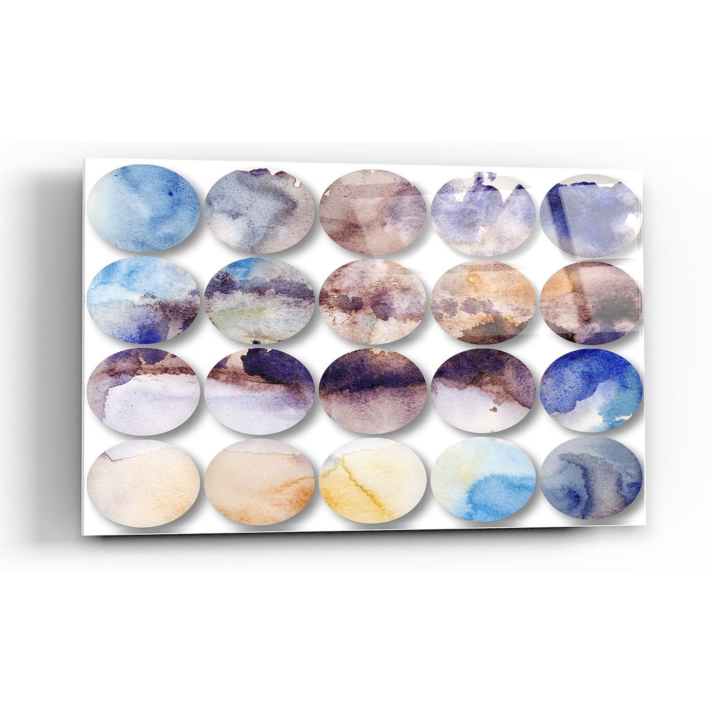 Epic Art 'Watercolor Colorful Circles 4' by Irena Orlov, Acrylic Glass Wall Art,12x16
