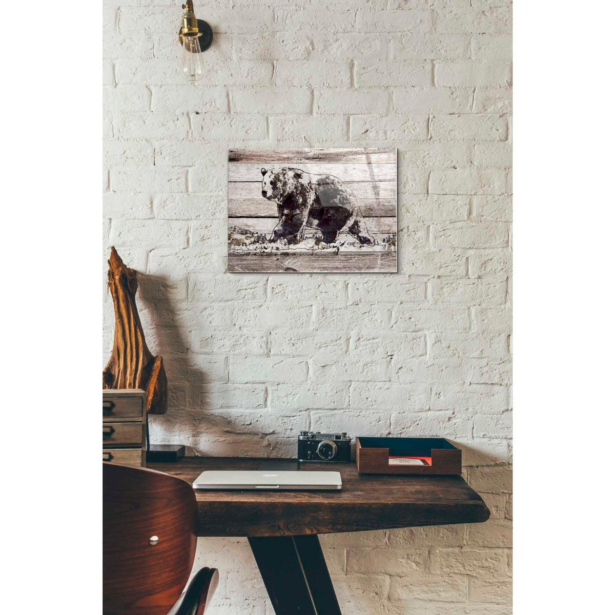 Epic Art 'Black Bear 1' by Irena Orlov, Acrylic Glass Wall Art,12x16