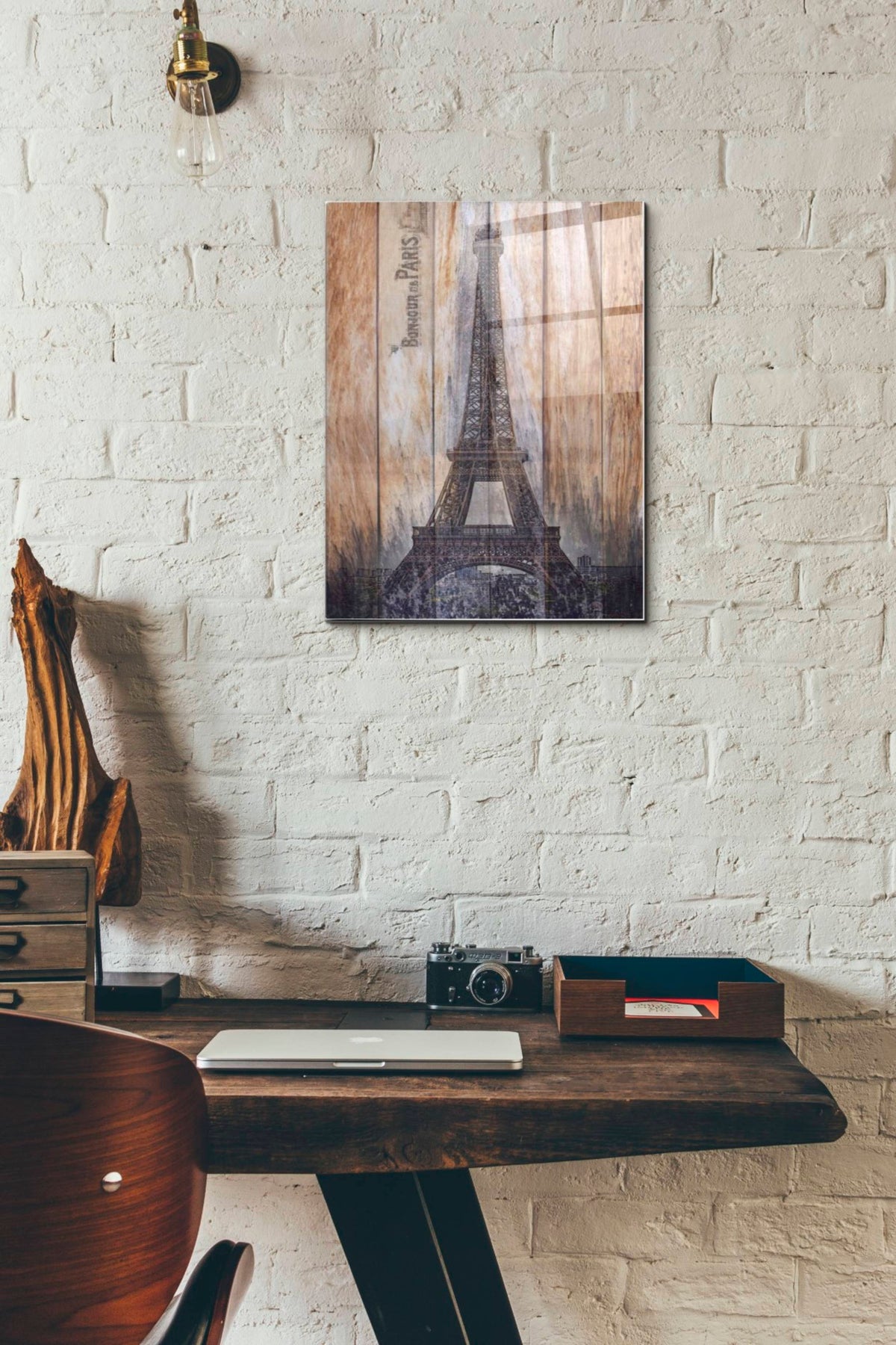 Epic Art 'Rustic Eiffel Tower' by Karen Smith, Acrylic Glass Wall Art,12x16