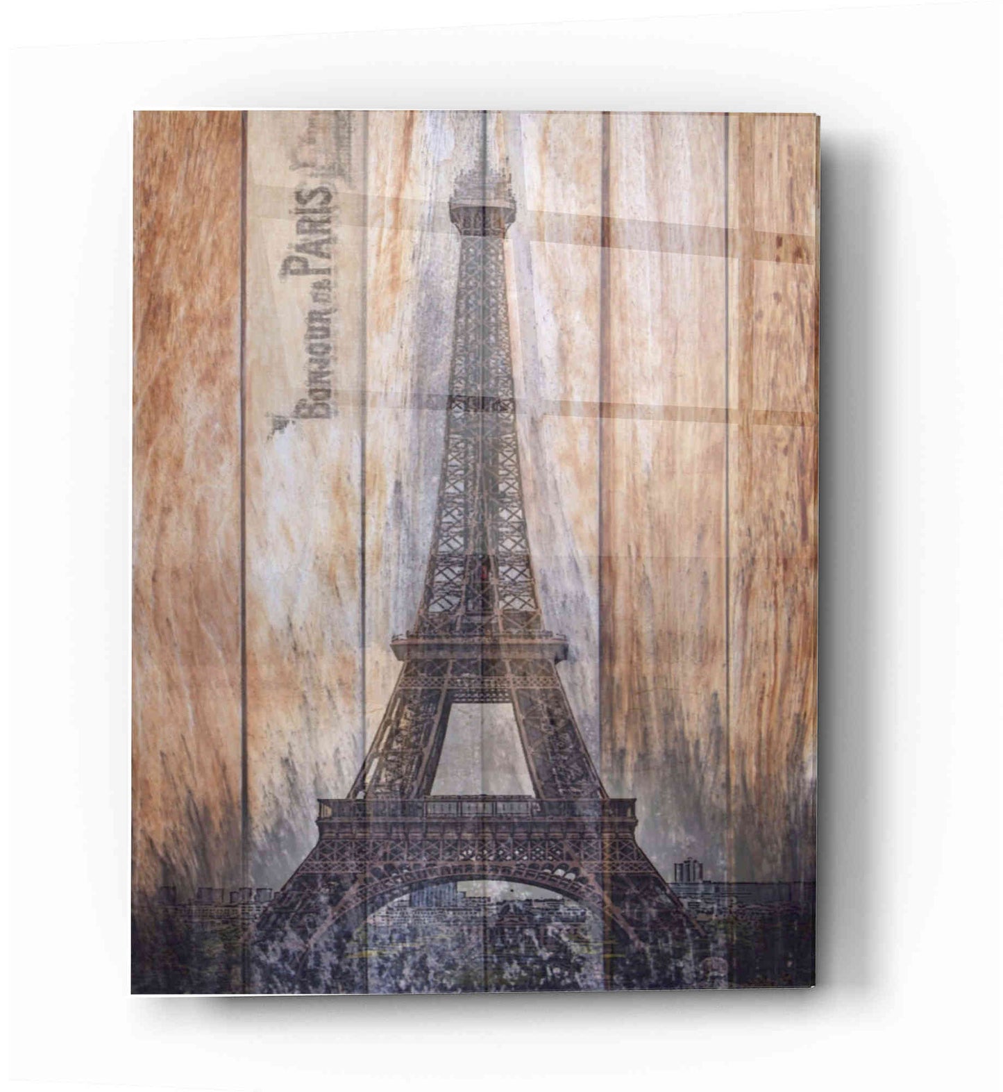 Epic Art 'Rustic Eiffel Tower' by Karen Smith, Acrylic Glass Wall Art,12x16