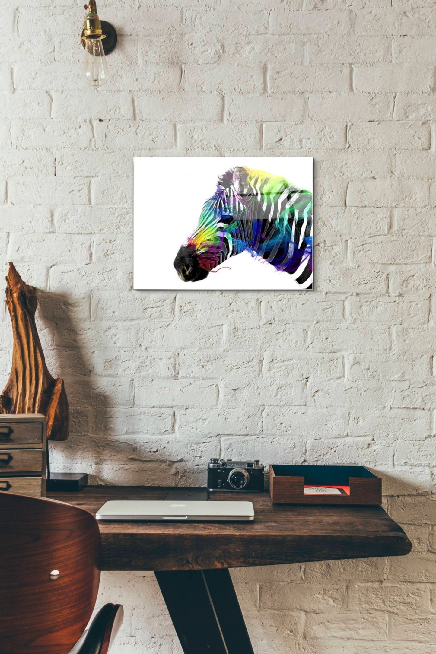 Epic Art 'Zebra' by Karen Smith, Acrylic Glass Wall Art,12x16