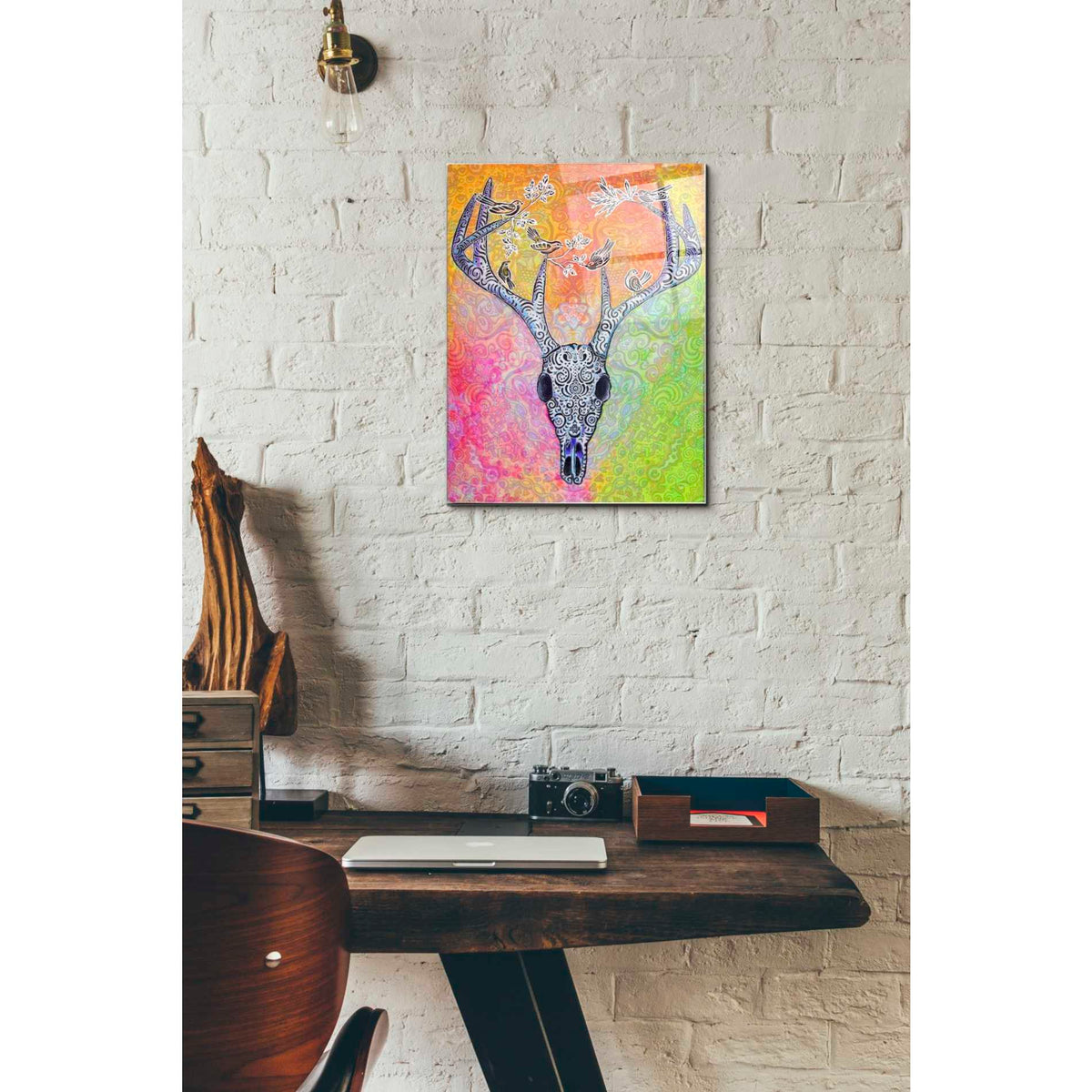 Epic Art 'Skull and Bird' by Surma and Guillen, Acrylic Glass Wall Art,12x16