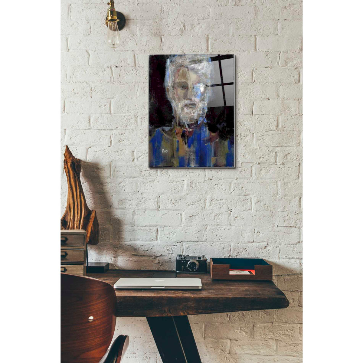 Epic Art 'Portrait 3' by Oscar Alvarez Pardo, Acrylic Glass Wall Art,12x16