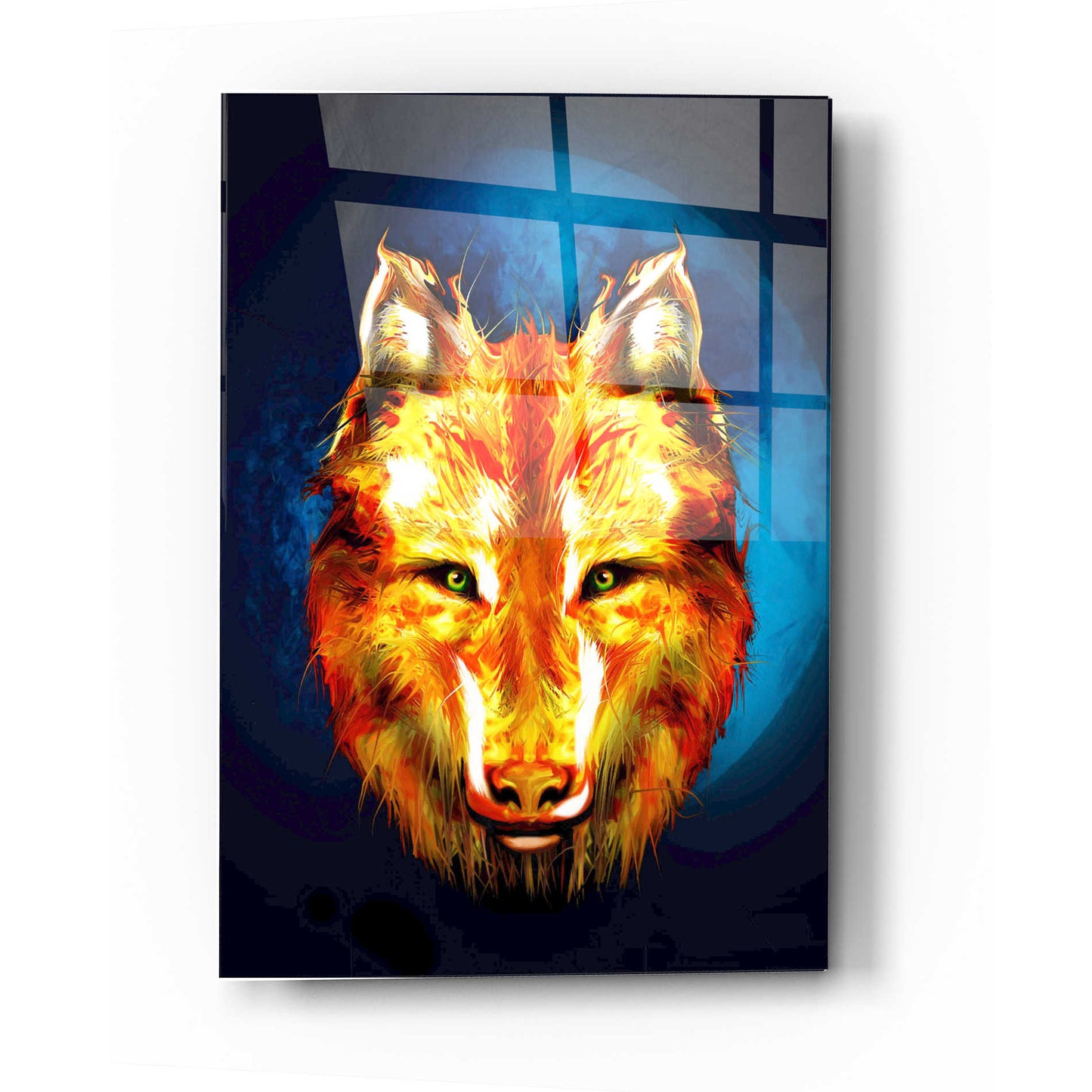 Epic Art 'Lone Wolf' by Michael Stewart, Acrylic Glass Wall Art,12x16