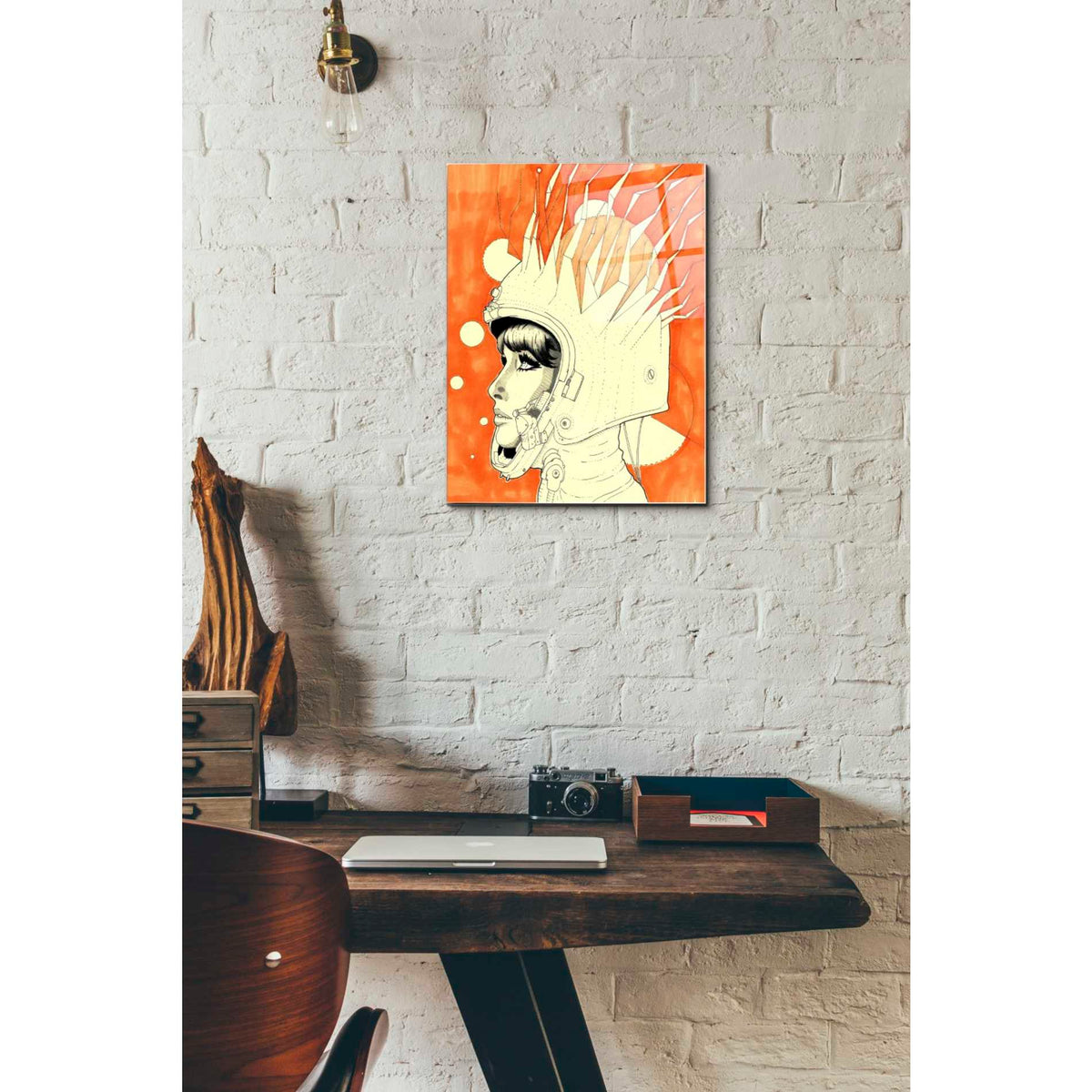 Epic Art 'Space Queen Fire' by Craig Snodgrass, Acrylic Glass Wall Art,12x16