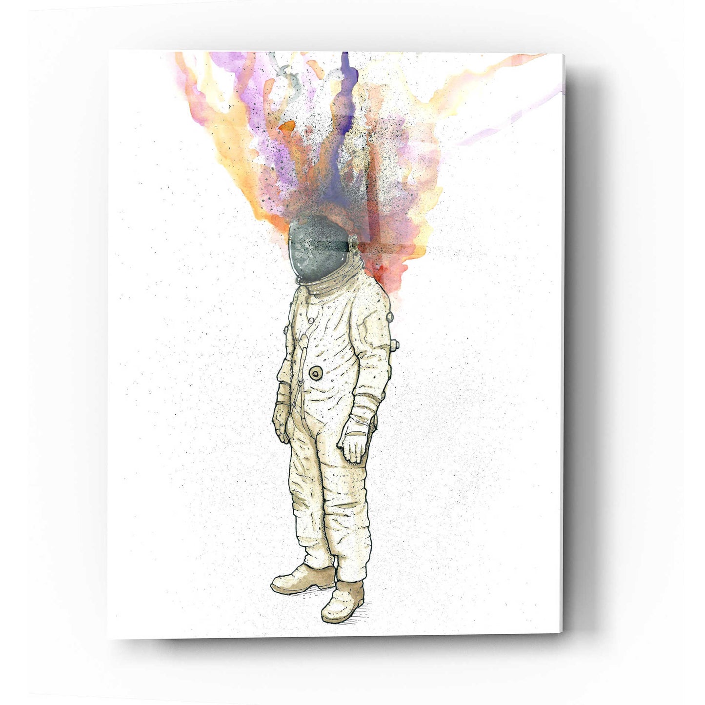 Epic Art 'Astronaut Fire' by Craig Snodgrass, Acrylic Glass Wall Art,12x16