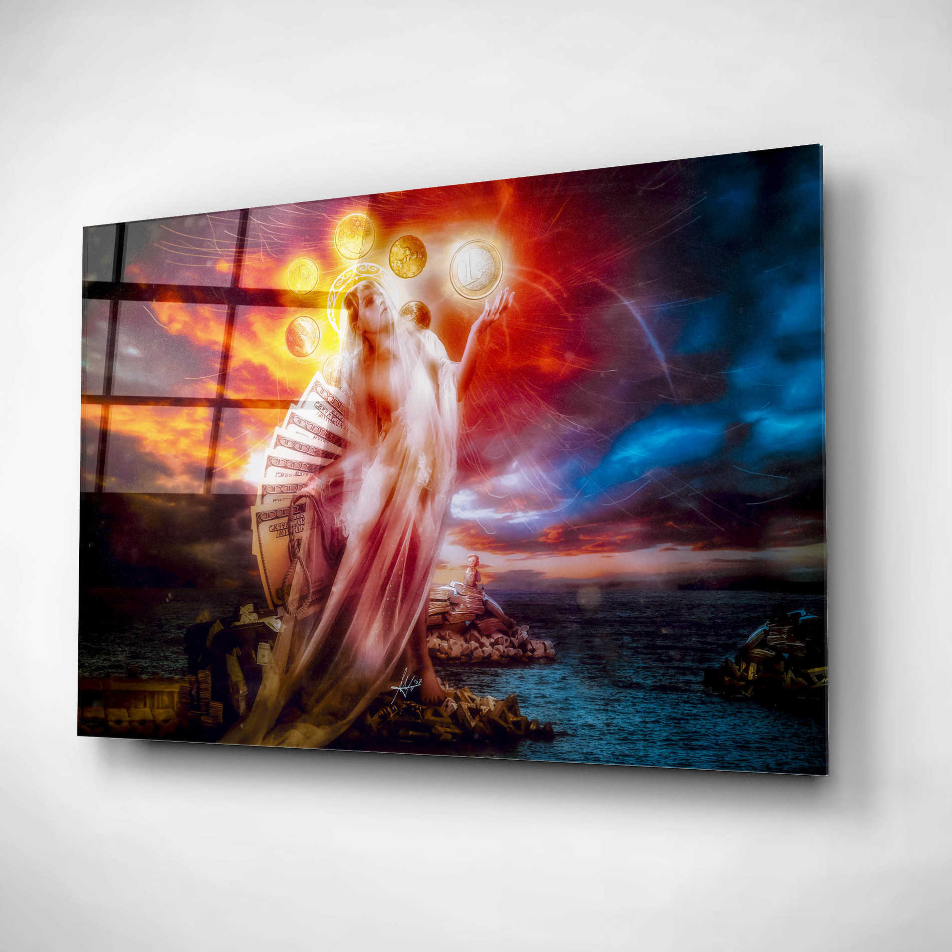 Epic Art 'St. Mary of Coins' by Mario Sanchez Nevado, Acrylic Glass Wall Art,12x16