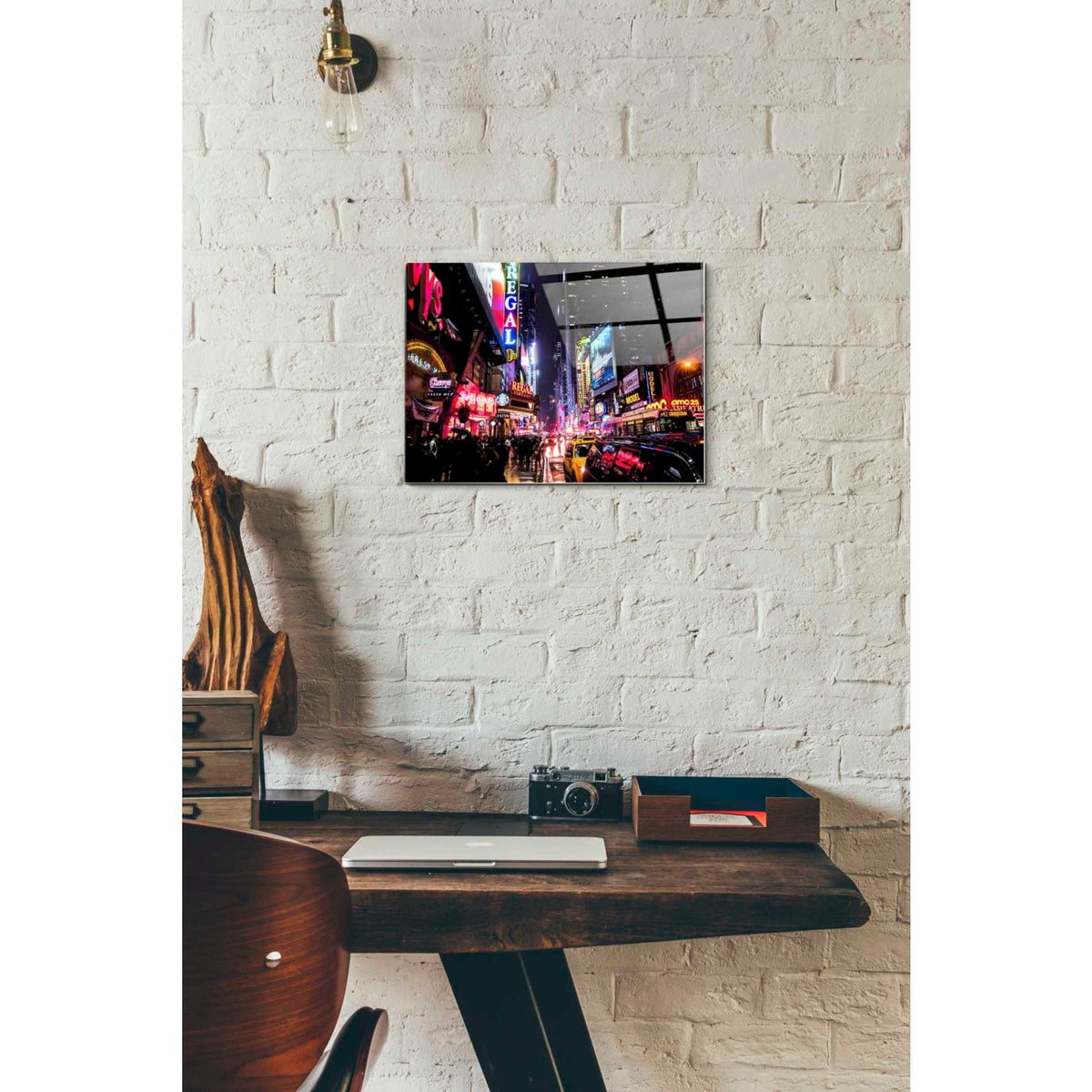 Epic Art 'Neon New York City' by Nicklas Gustafsson, Acrylic Glass Wall Art,12x16