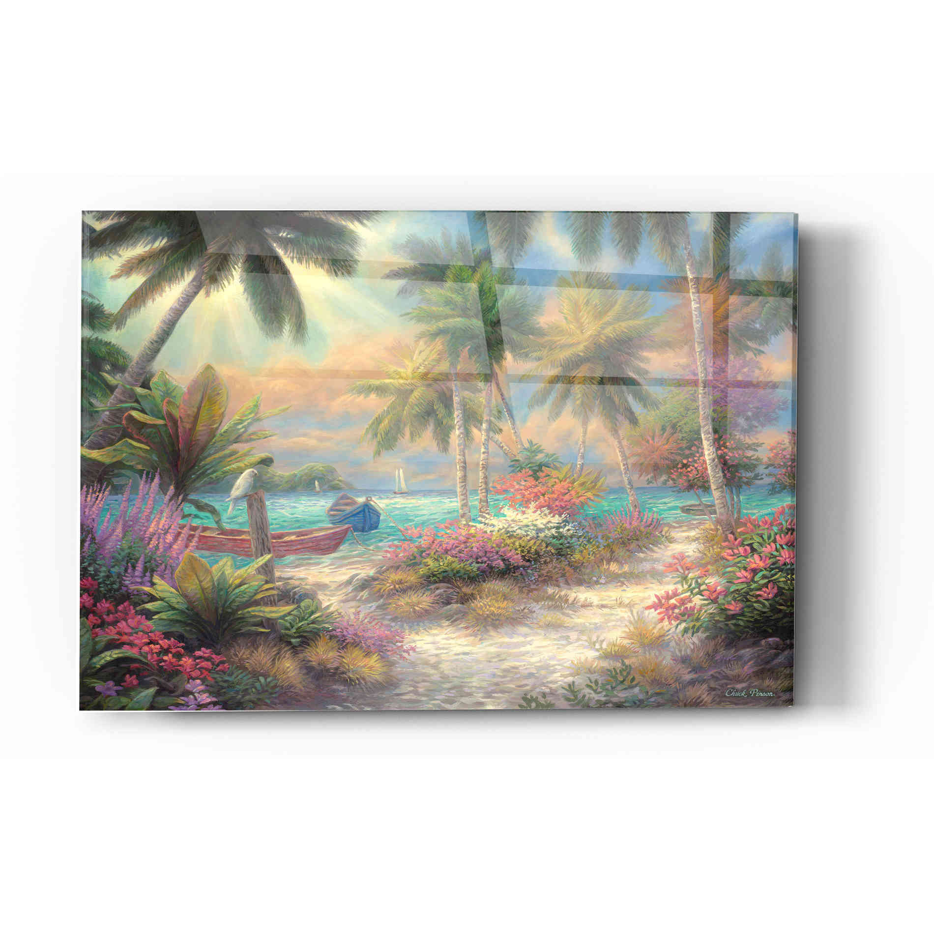 Epic Art 'Isle of Palms' by Chuck Pinson, Acrylic Glass Wall Art,12x16