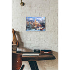 Epic Art 'Sledding to Town' by Chuck Pinson, Acrylic Glass Wall Art,12x16