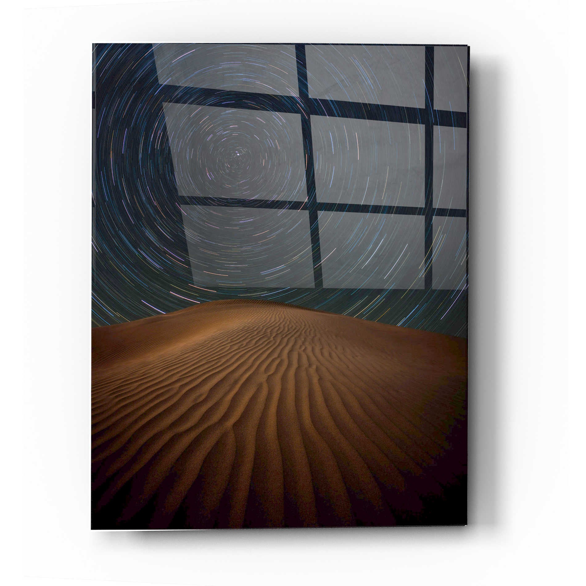 Epic Art "Alone on The Dunes" by Darren White, Acrylic Glass Wall Art,12x16