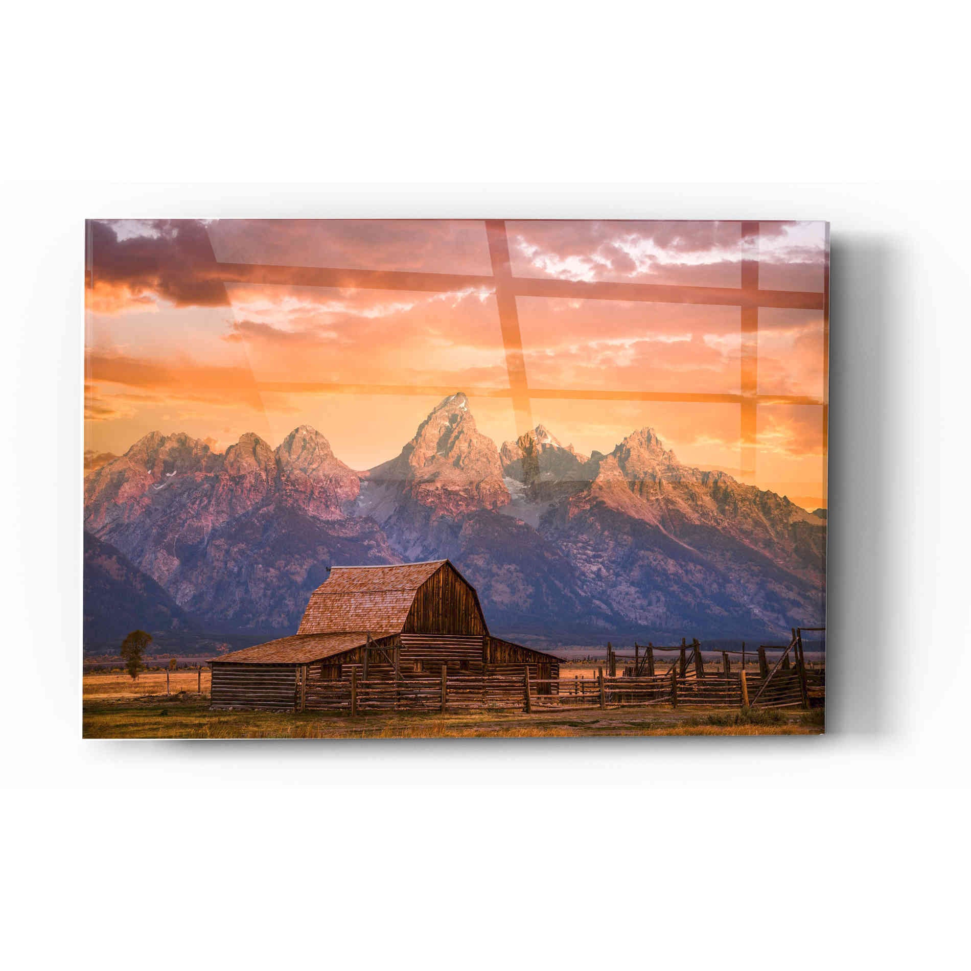 Epic Art "Sunrise on the Ranch" by Darren White, Acrylic Glass Wall Art,12x16