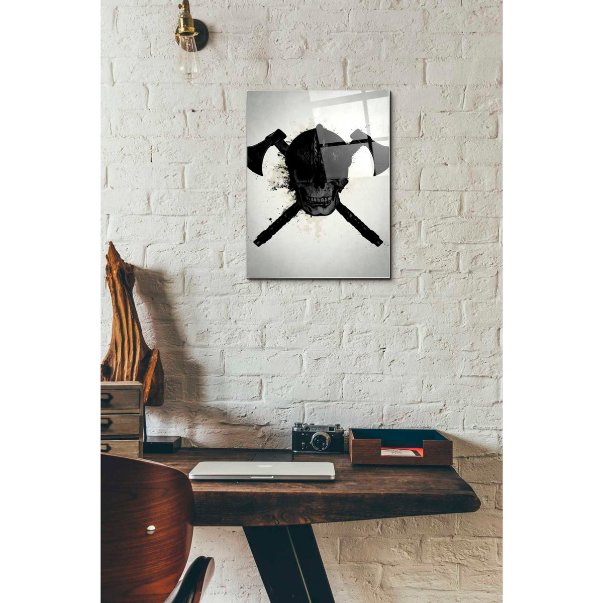 Epic Art 'Viking Skull' by Nicklas Gustafsson, Acrylic Glass Wall Art,12x16