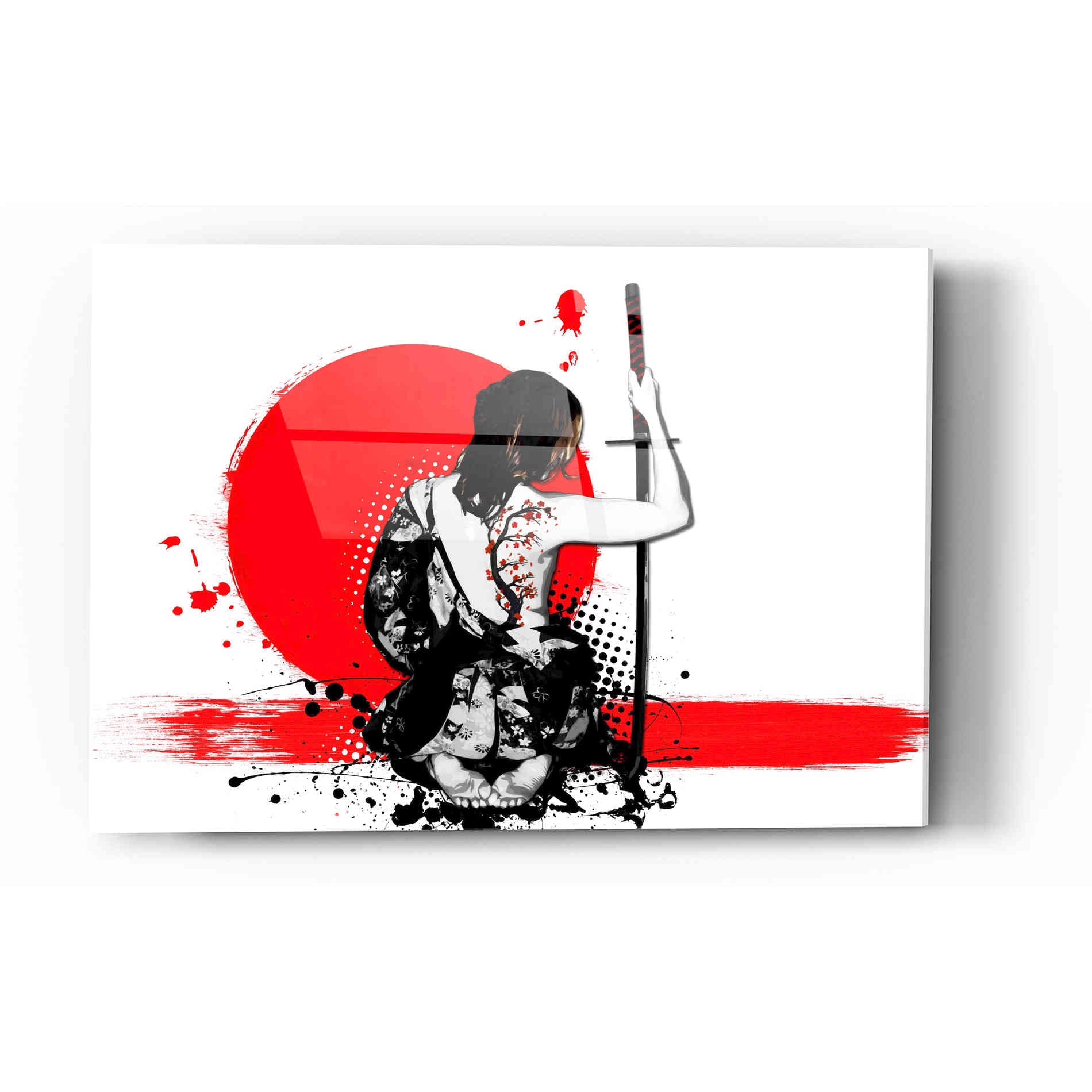 Epic Art 'Trash Polka- Female Samurai' by Nicklas Gustafsson, Acrylic Glass Wall Art,12x16