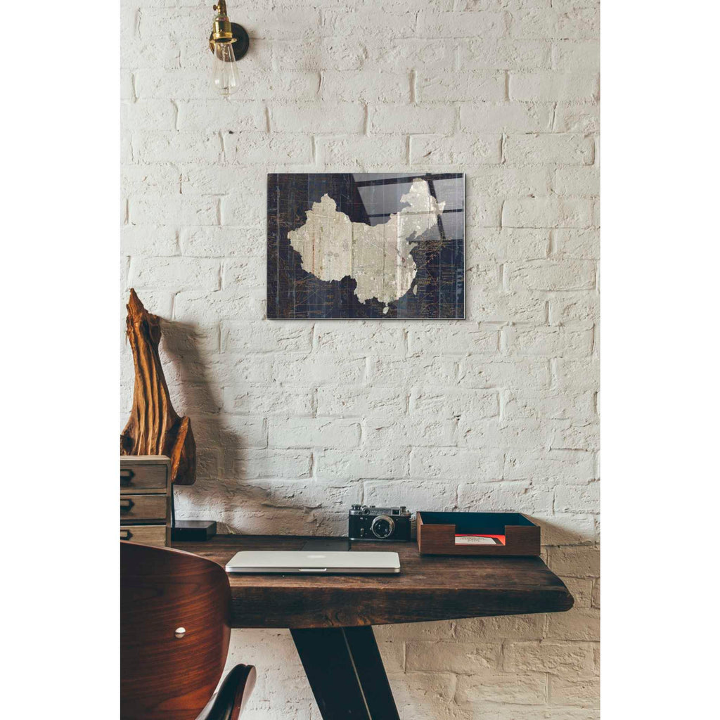 Epic Art 'Old World Map China' by Wild Apple Portfolio, Acrylic Glass Wall Art,12x16