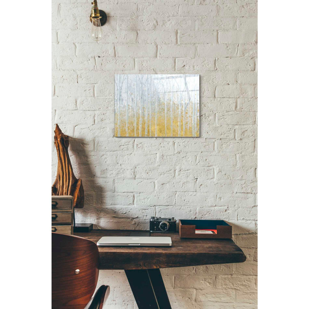 Epic Art 'Silver Water GOLD' by James Wiens, Acrylic Glass Wall Art,12x16