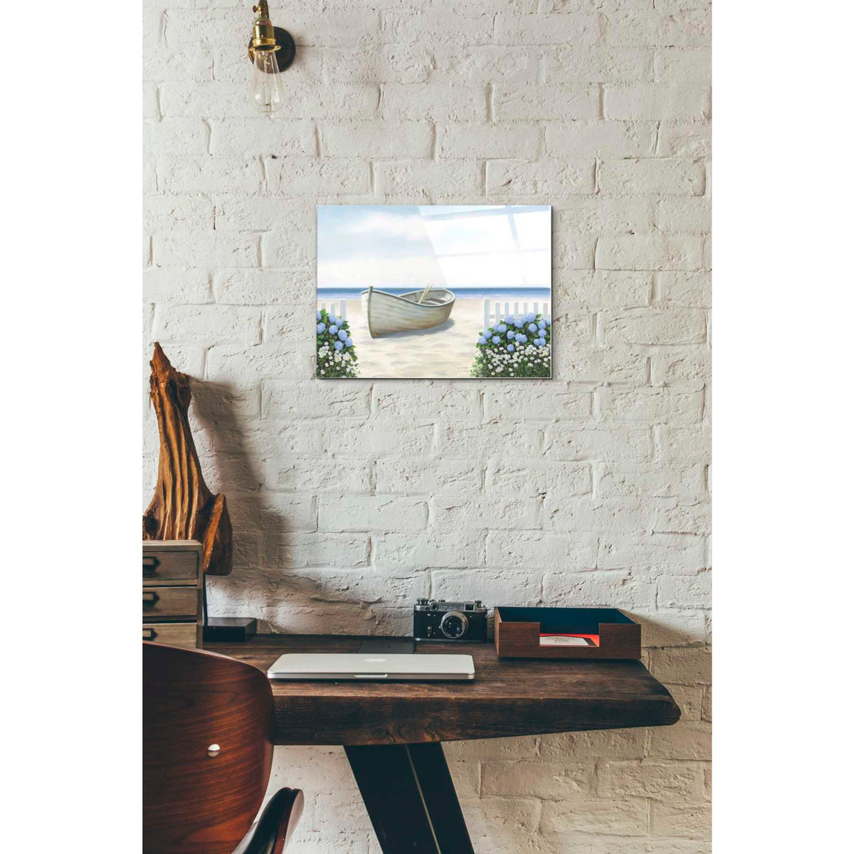 Epic Art 'Beach Days I' by James Wiens, Acrylic Glass Wall Art,12x16