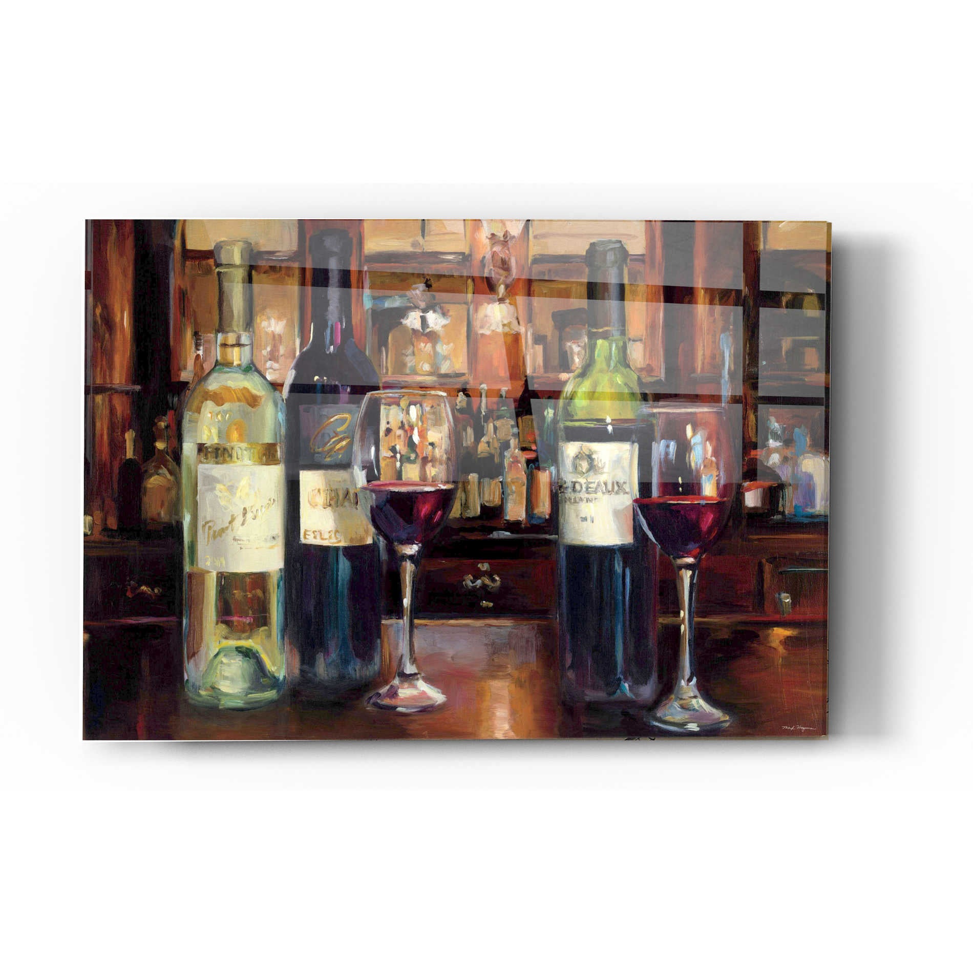 Epic Art 'A Reflection of Wine' by Marilyn Hageman, Acrylic Glass Wall Art,12x16