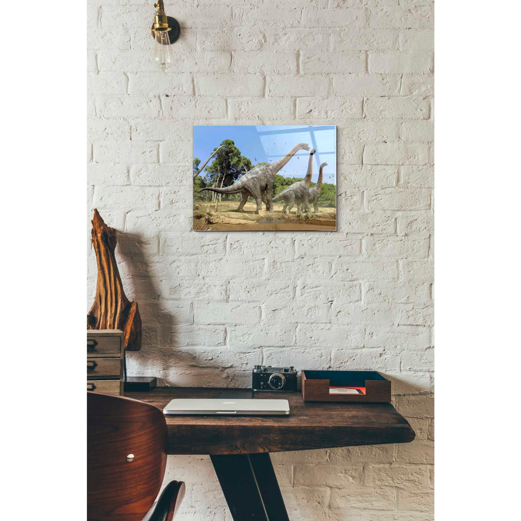 Epic Art 'Brachiosaurus' Acrylic Glass Wall Art,12x16
