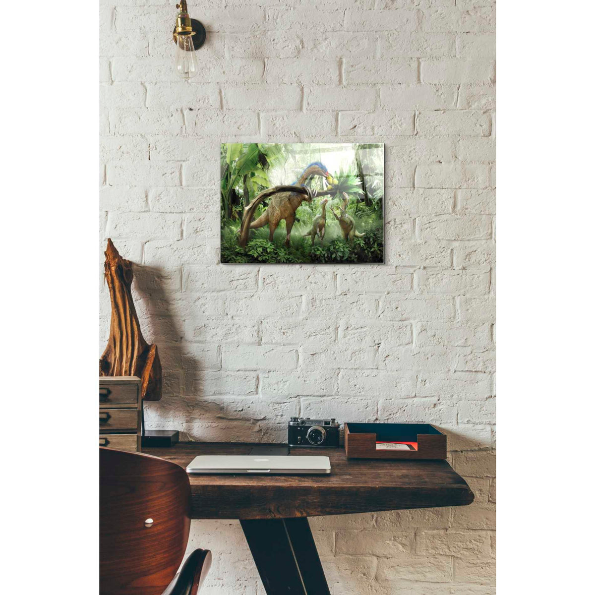 Epic Art 'Therizinosaurus' Acrylic Glass Wall Art,12x16