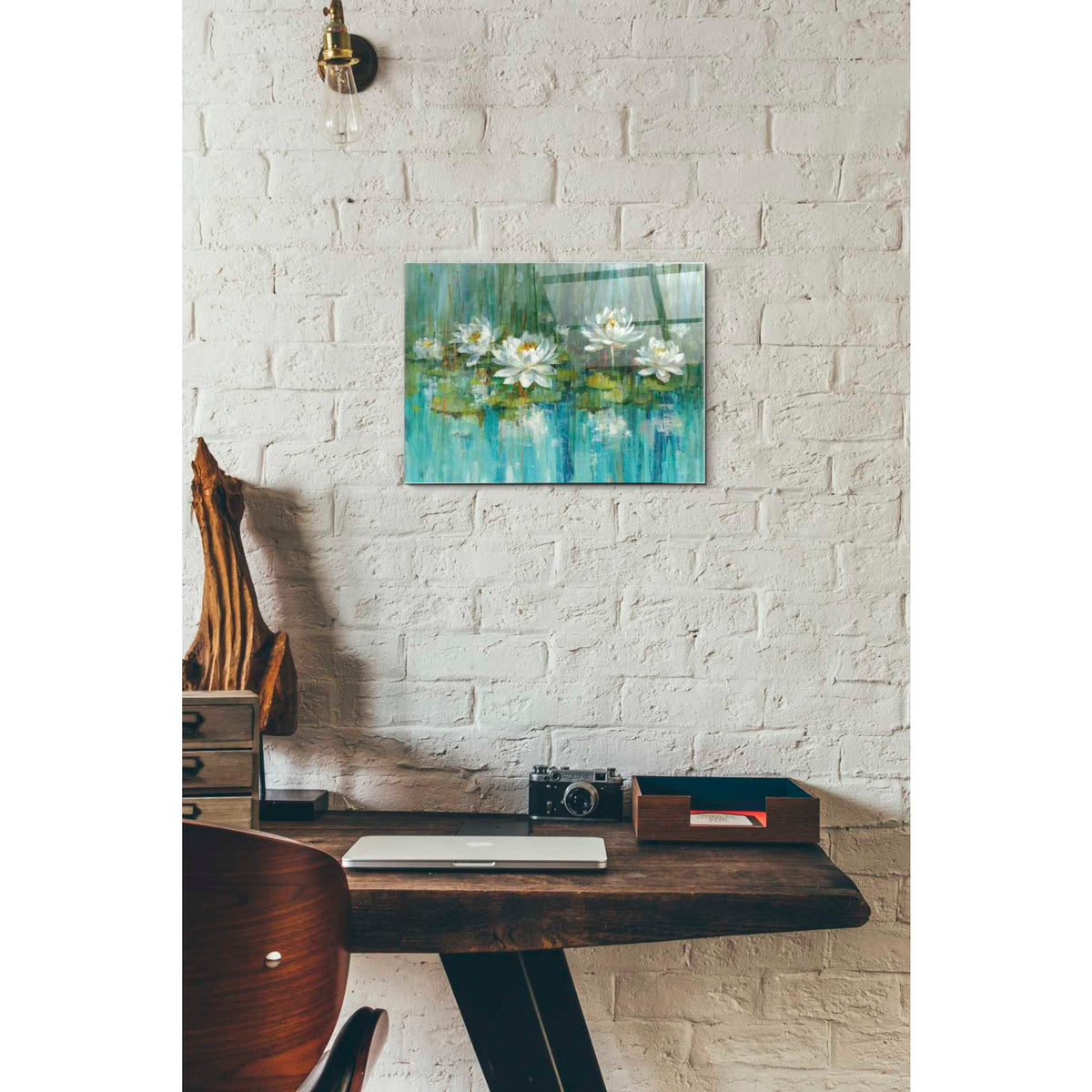 Epic Art 'Water Lily Pond' by Danhui Nai, Acrylic Glass Wall Art,12x16