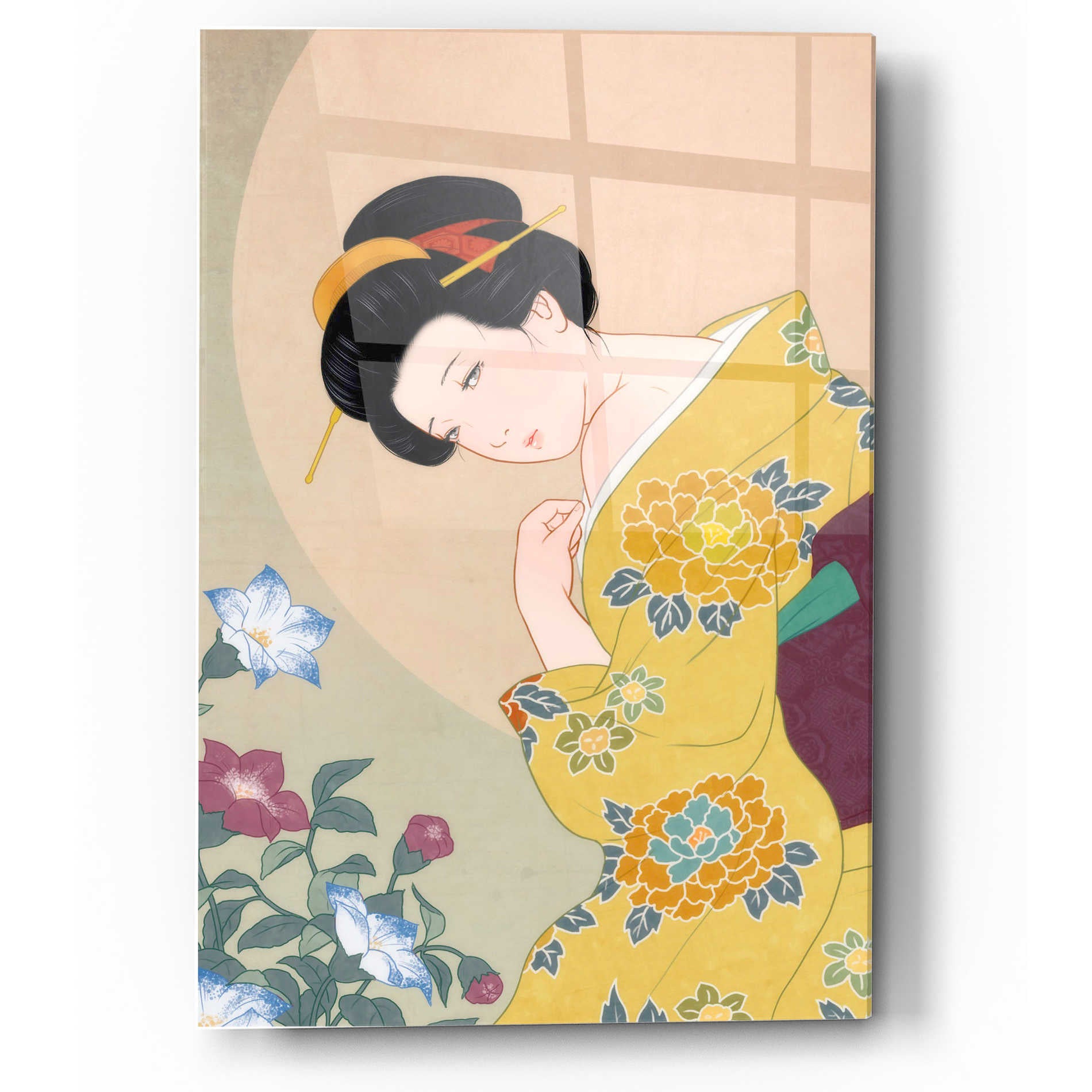 Epic Art 'Kikyou' by Sai Tamiya, Acrylic Glass Wall Art,16x24
