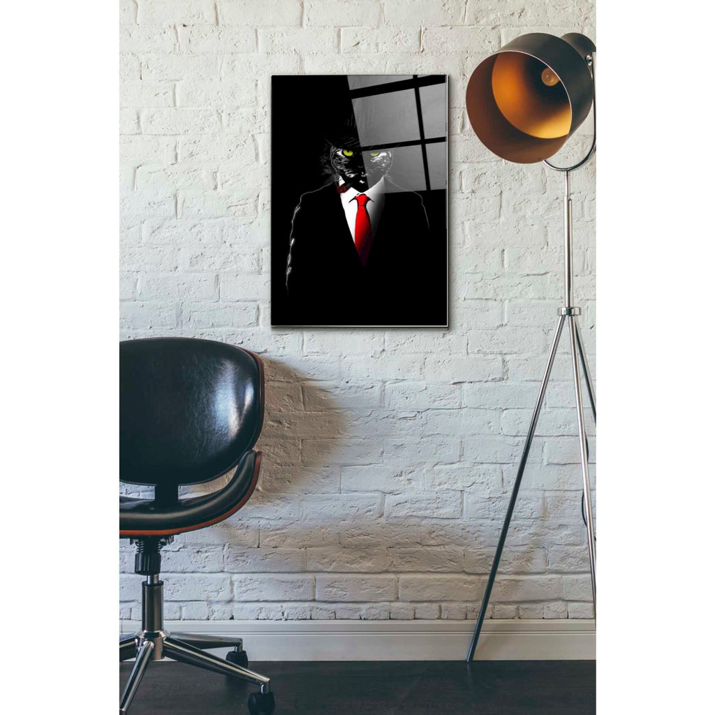 Epic Art 'Mobster Cat' by Nicklas Gustafsson, Acrylic Glass Wall Art,16x24
